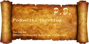 Podneczki Dorottya névjegykártya